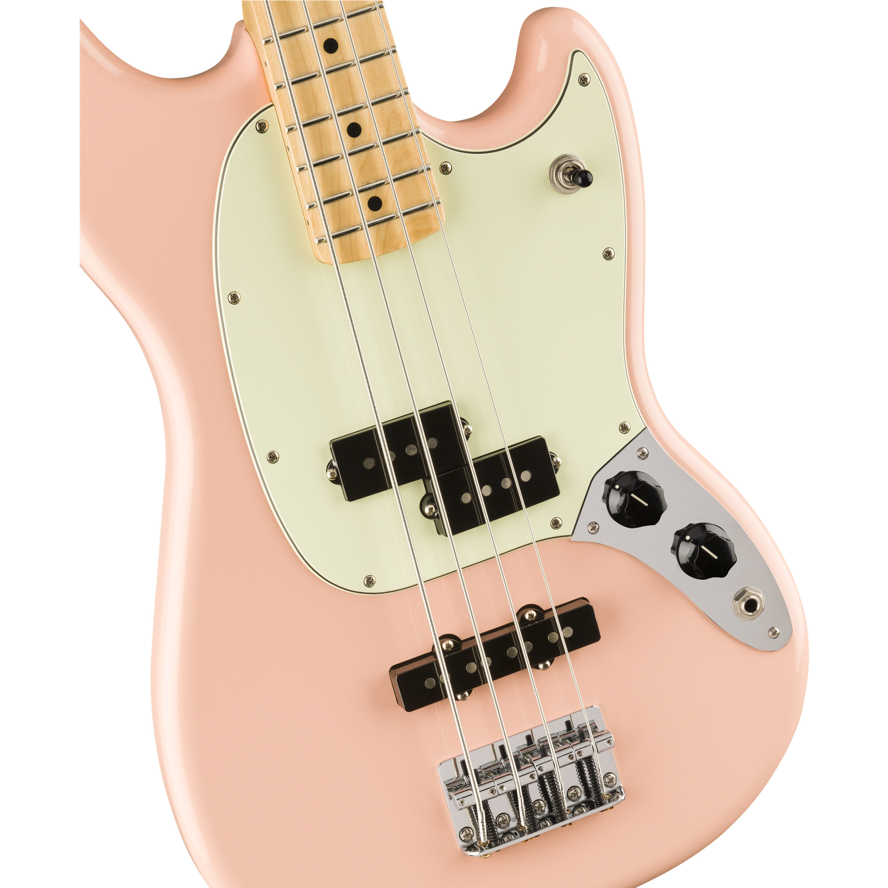 Limited Edition Player Mustang Bass Pj Mn Shell Pink Basse Electrique Fender 4111