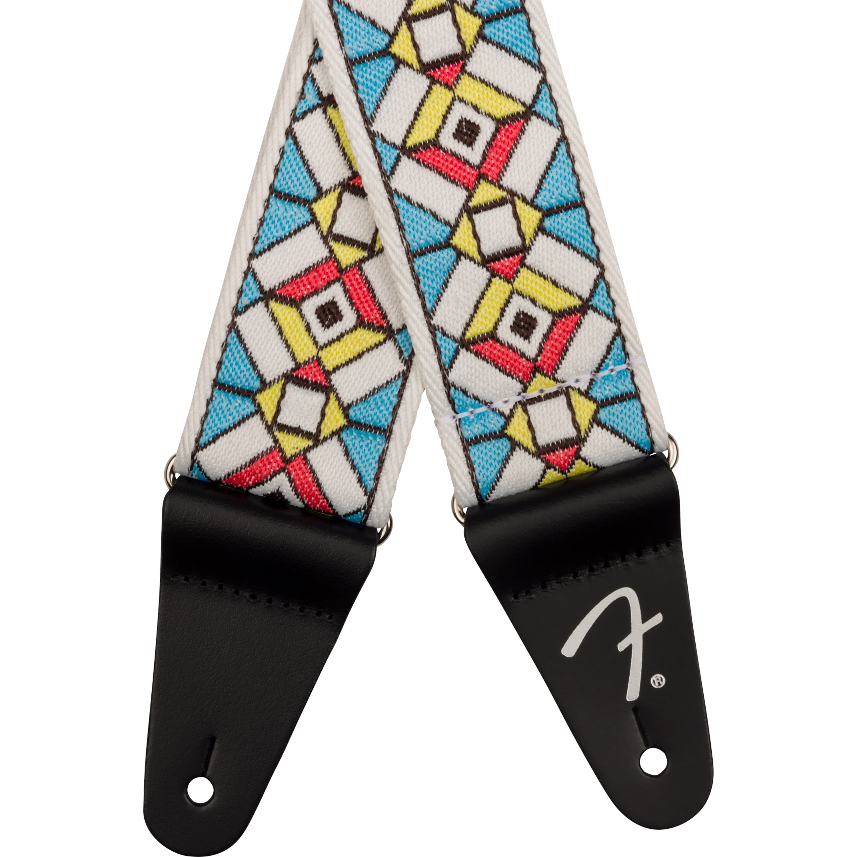 Sangle Guitare Fender Pasadena - Tissée Motif Giroflées Jaune