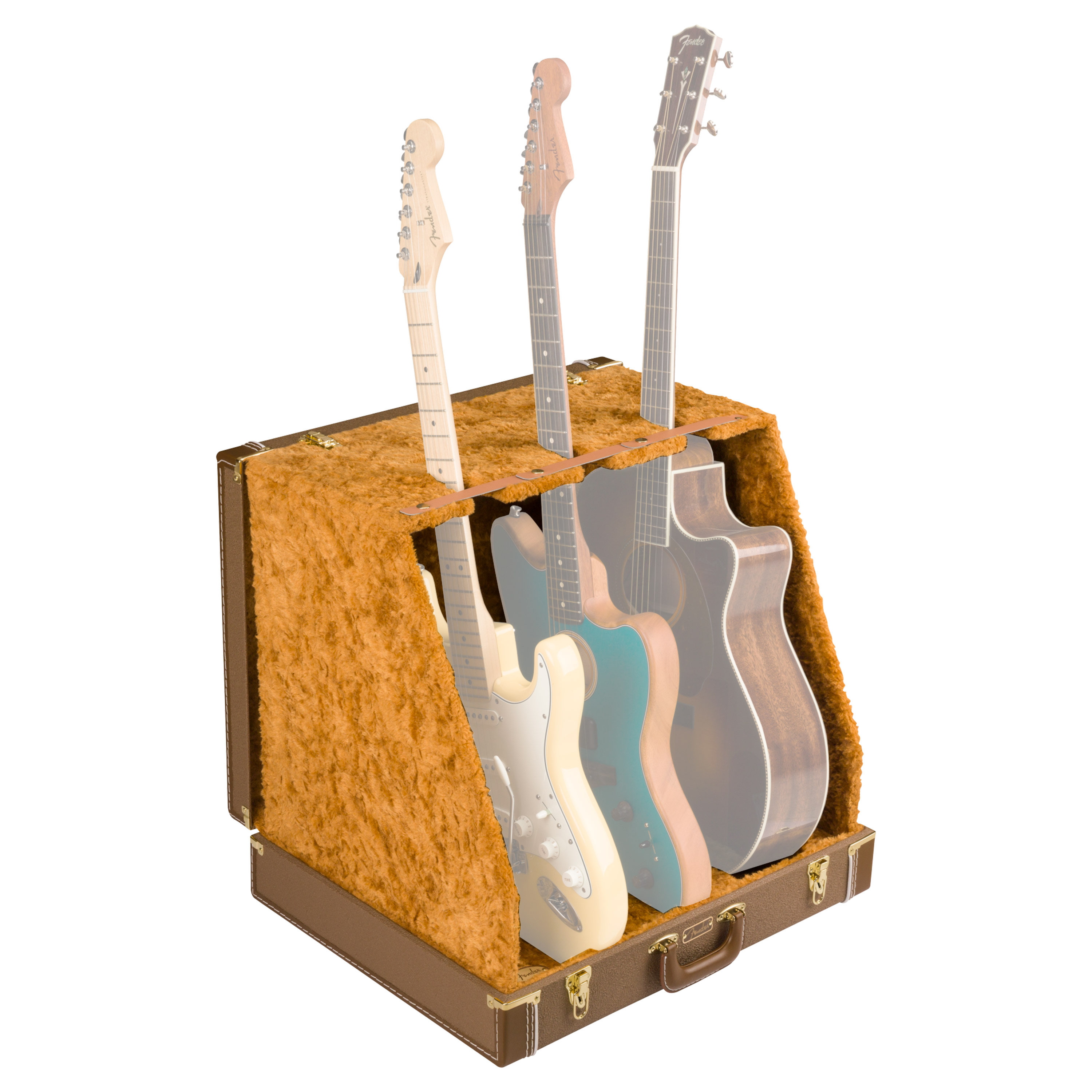 Fender Classic Series Case Stand 3 Guitar Brown Housses et Stands