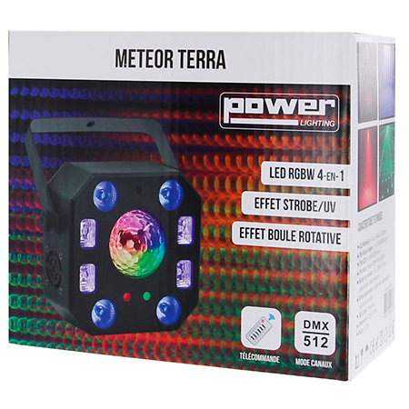 METEOR VIII - Jeux de lumière 4-en-1 : Multi-faisceaux,Wash, Strobe, Laser  multipoints Rouge et Vert