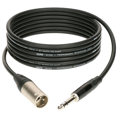Klotz Câble stéréo professionnel XLR mâle - Jack 6.35mm 2m