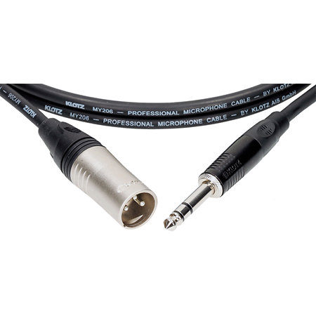 Klotz Câble stéréo professionnel XLR mâle - Jack 6.35mm 2m