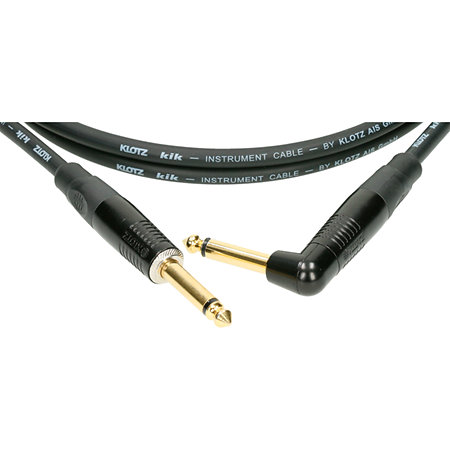 Câble professionnel pour instrument Jack 6.35mm droit/coudé 3m Klotz
