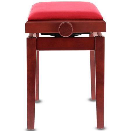 Banquette piano Deluxe acajou mat assise bordeaux Gewa