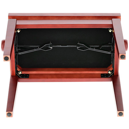 Banquette piano Deluxe acajou mat assise bordeaux Gewa