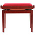 Banquette piano Deluxe acajou mat assise bordeaux Gewa
