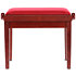 Banquette piano Deluxe acajou mat assise bordeaux Gewa