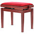 Banquette piano Deluxe acajou mat assise bordeaux Gewa