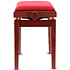 Banquette piano Deluxe acajou mat assise bordeaux Gewa