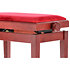 Banquette piano Deluxe acajou mat assise bordeaux Gewa
