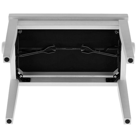 Banquette piano Deluxe blanc mat assise noir Gewa