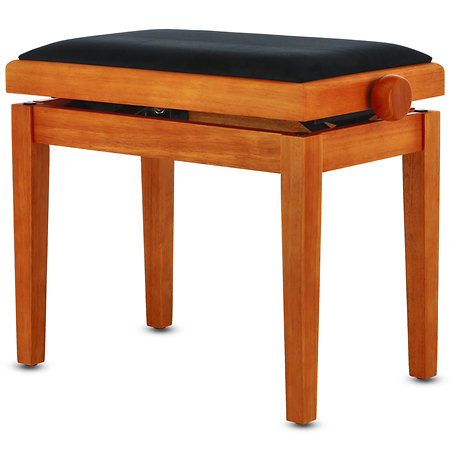 Banquette piano Deluxe érable mat assise noir Gewa
