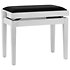 Banquette piano Deluxe blanc mat assise noir Gewa