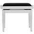 Banquette piano Deluxe blanc mat assise noir Gewa