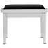 Banquette piano Deluxe blanc mat assise noir Gewa