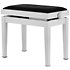 Banquette piano Deluxe blanc mat assise noir Gewa