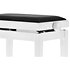 Banquette piano Deluxe blanc mat assise noir Gewa