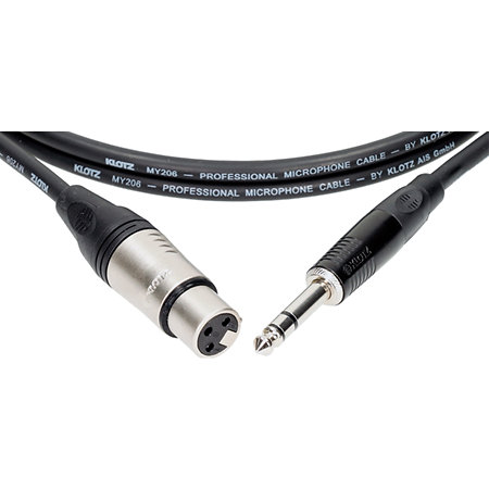 Klotz Câble micro M1 XLR femelle - Jack 6.35mm stéréo 5m