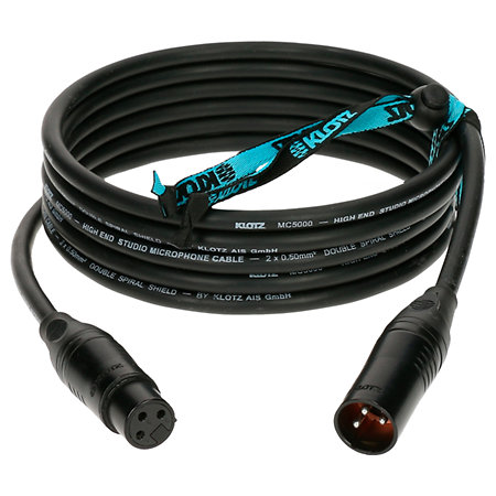 Klotz Câble M5 High End Microphone XLR m/f noir 5m