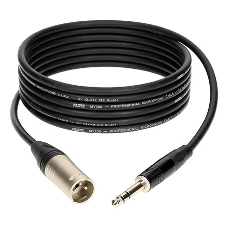 Klotz Câble M1 professionnel XLR mâle - Jack 6.35mm stéréo 3m