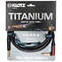 Câble Titanium Jack TS mâle coudé/mâle droit Neutrik silentPLUG, 9m Klotz
