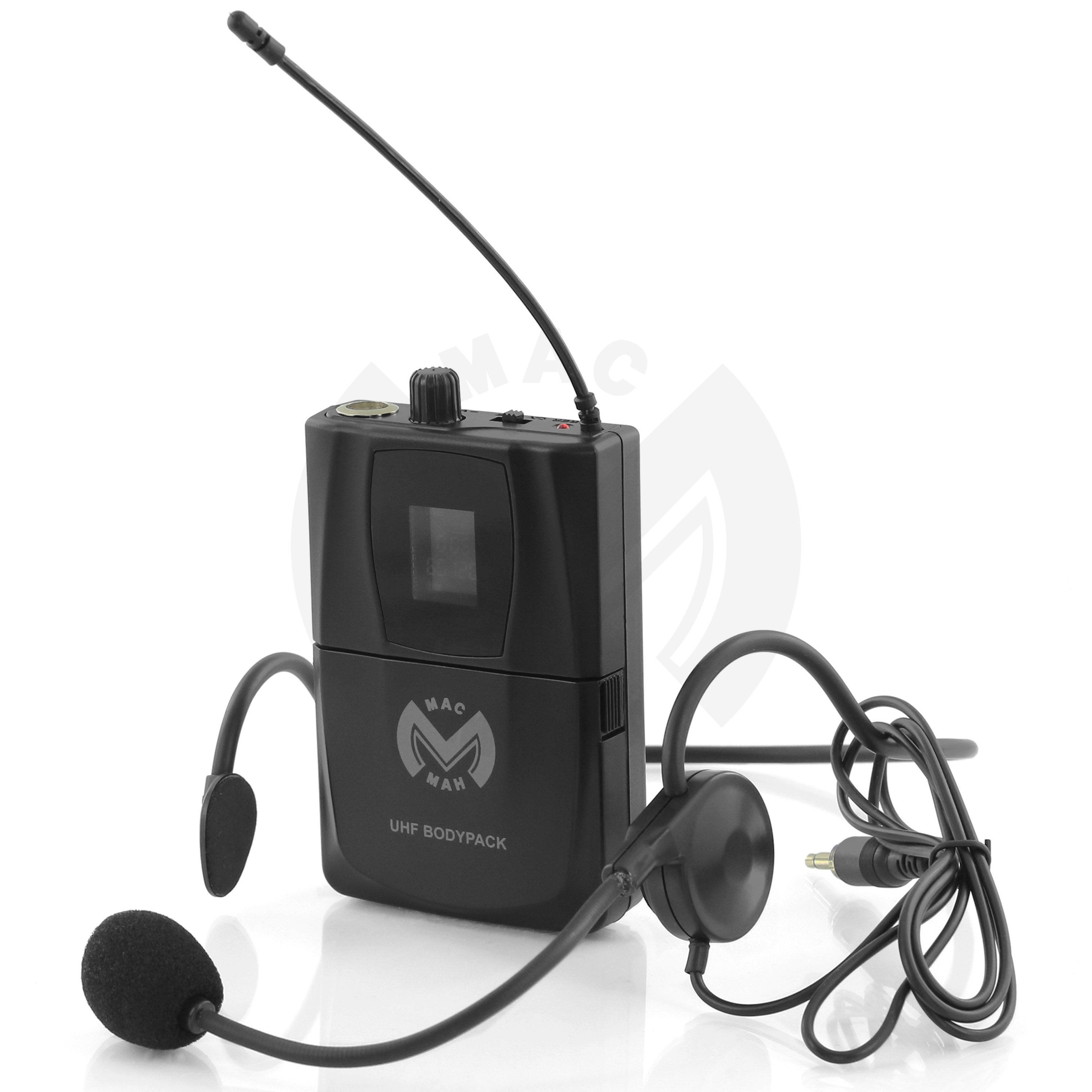 Mac Mah UHF Bodypack - Micro HF chant SonoVente.com