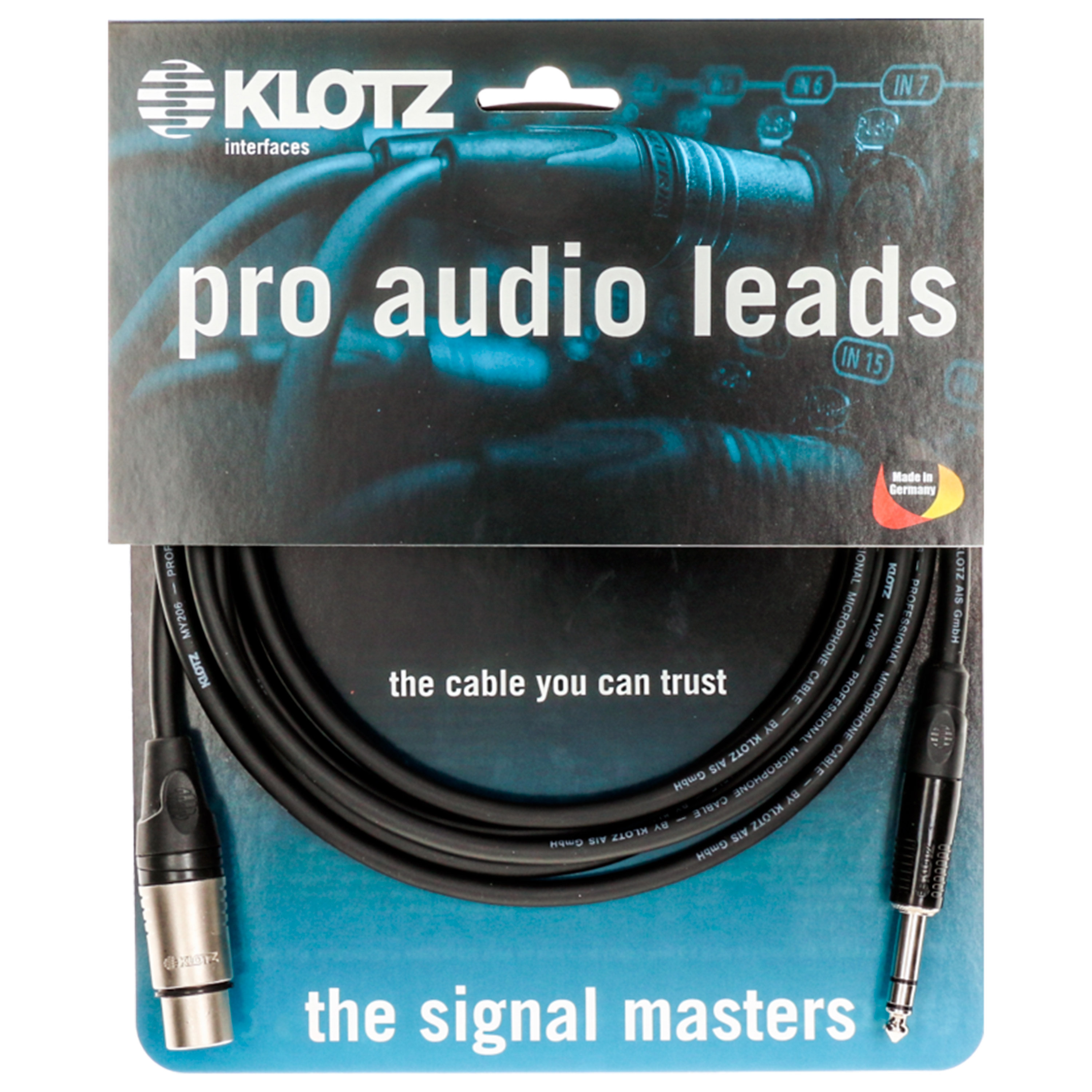 Klotz Câble M1 Pro XLR femelle / Jack mâle TRS, 2m - Câble micro ...