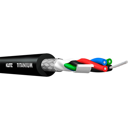 Câble Titanium StarQuad Jack TRS mâle / XLR mâle Neutrik, 1m Klotz