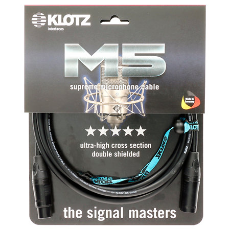 Câble M5 Pro XLR mâle/femelle, 6m Klotz