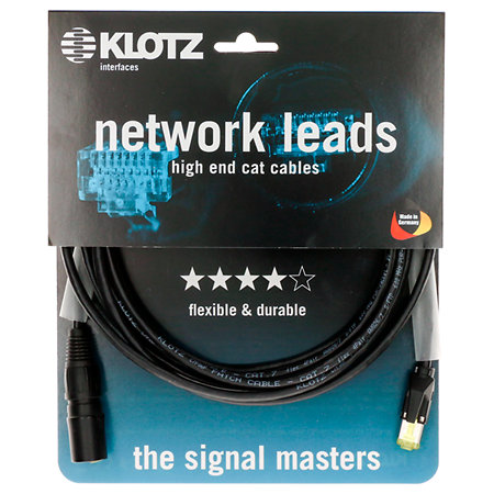 Klotz Câble professionnel CAT6a etherCON / RJ45 3m.