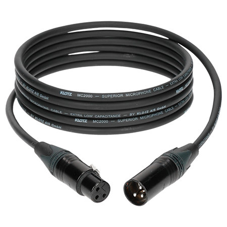 Câble Microphone Professionnel KLOTZ M2 - XLR Mâle/femelle - Longueur 10 M - Blindage Haute Qualité - Fabriqué En Allemagne