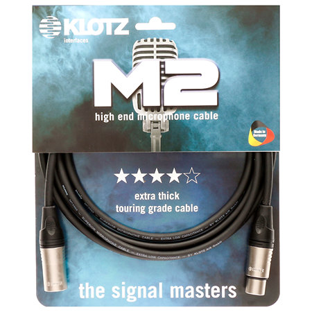 Câble M2 Pro XLR mâle/femelle, 1m Klotz