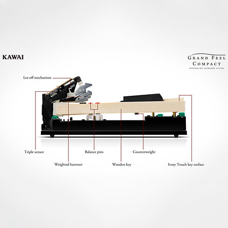 CA49 Satin White Kawai