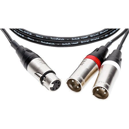 Klotz Câble micro stereo XLR 5p. femelle / 2x XLR mâles, 1.5m