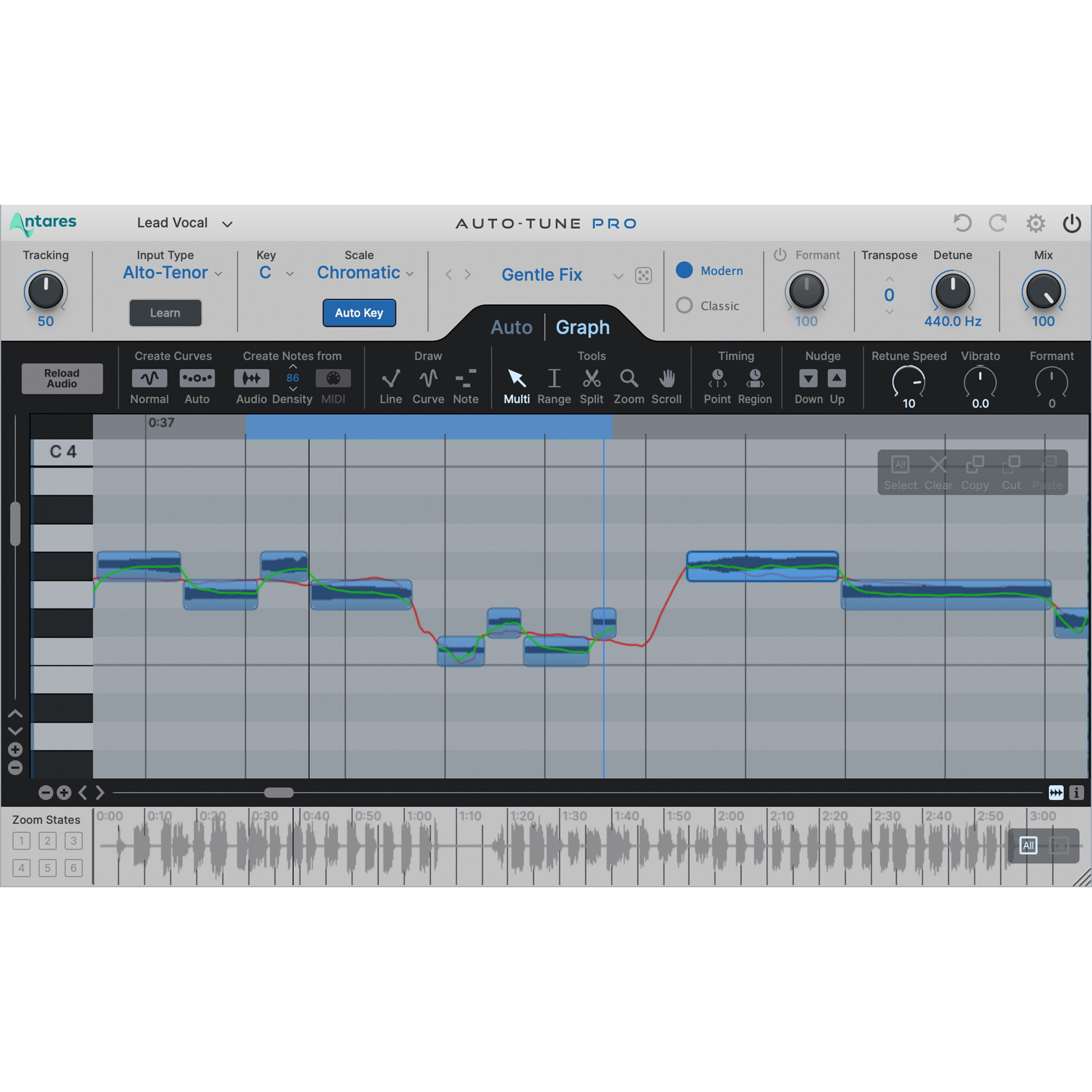 Antares AutoTune Pro X (licence en téléchargement) Logiciel plugins