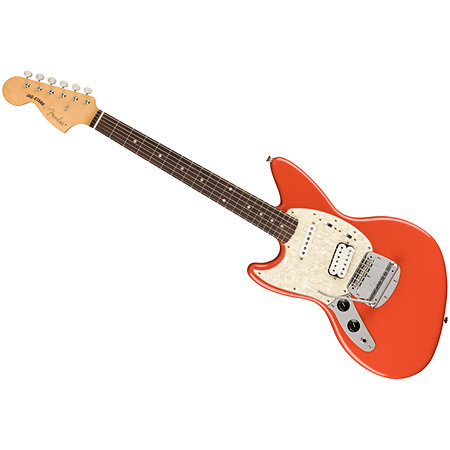 Kurt Cobain Jag-Stang LH Fiesta Red + Housse Fender