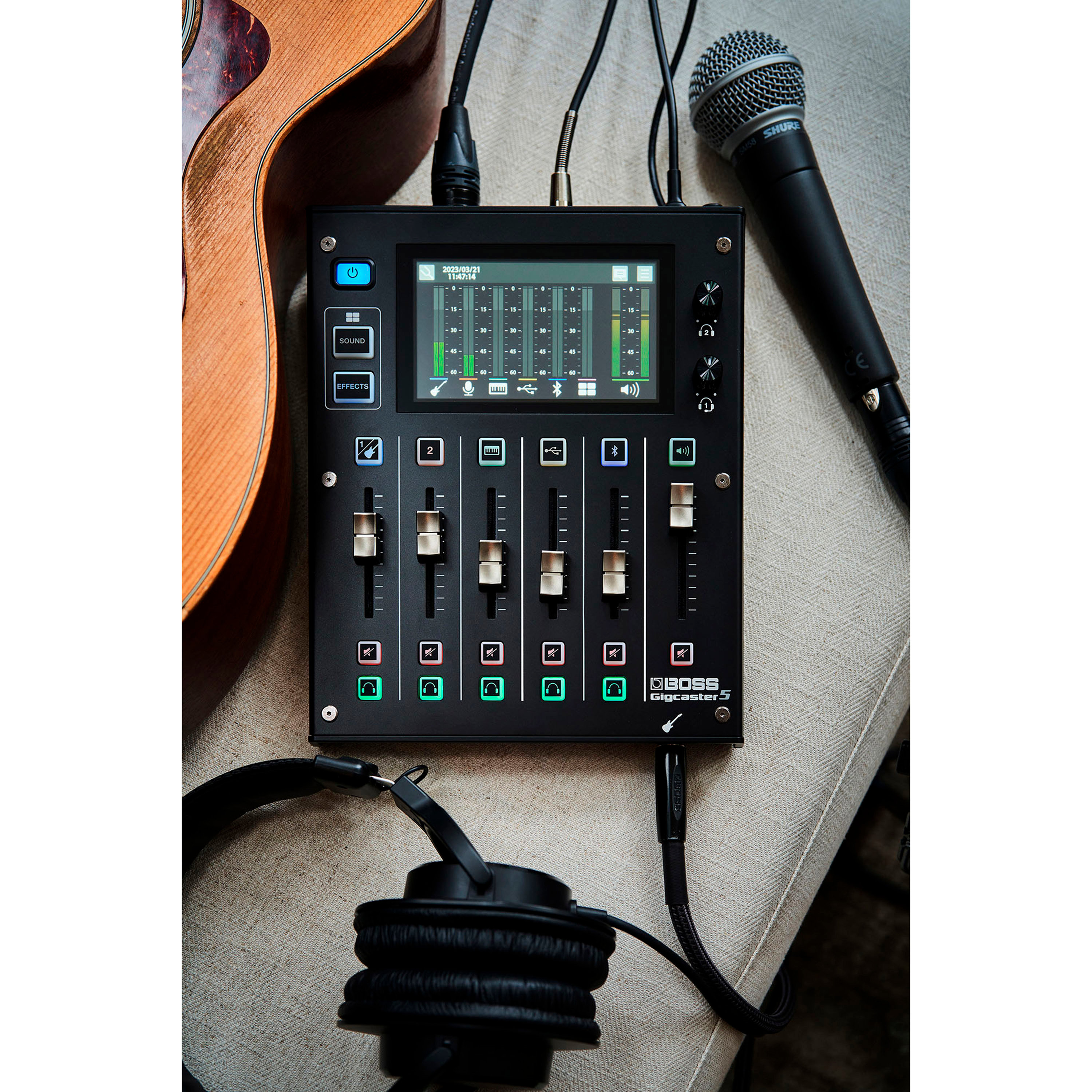 Boss GCS5 Gigcaster 5 Live Streaming Audio Mixer Materiel streaming