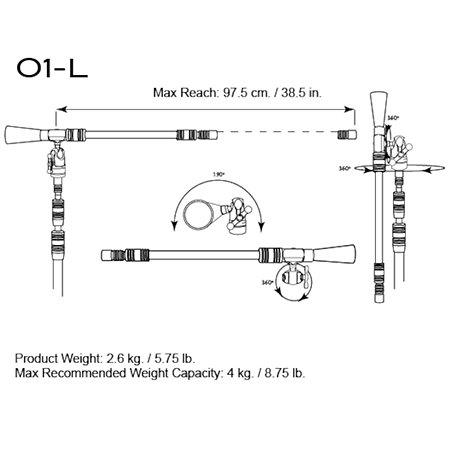 O1-L Single Arm Orbital Boom Triad-Orbit