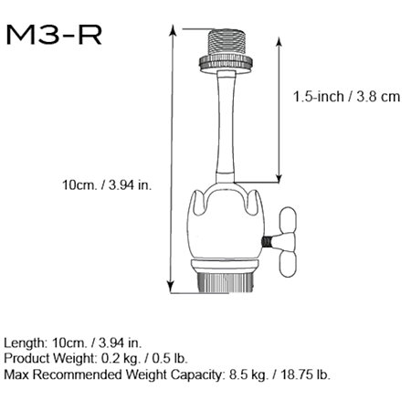 M3-R Retrofittable Long Stem Adaptor Triad-Orbit