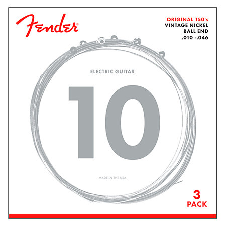 Fender 150R Nickel Ball 10-46 (Lot de 3 jeux)