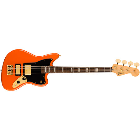 Limited Edition Mike Kerr Jaguar Bass, Tiger's Blood Orange + Housse Fender