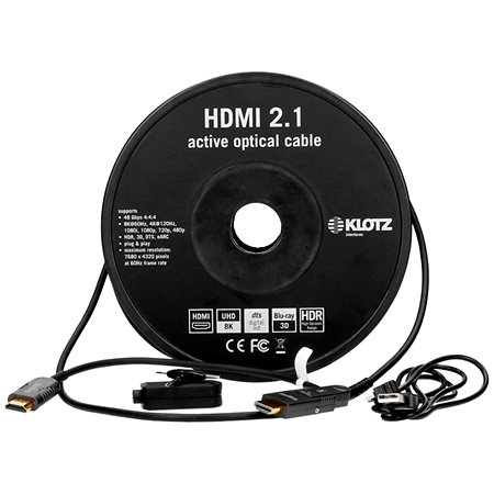 Klotz FOAUHD015 - Câble optique HDMI-A vers HDMI-D amovible 15m