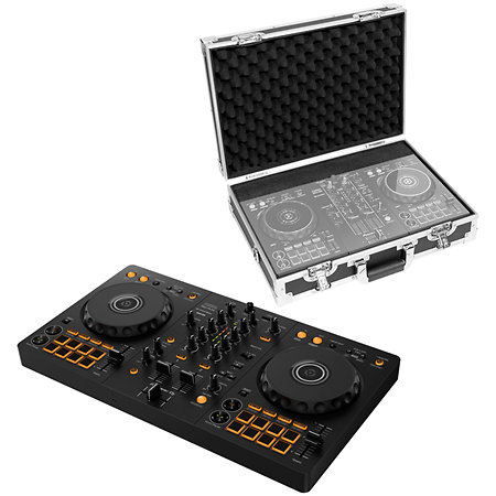 Pack DDJ-FLX4 + Flight Case Silver : Contrôleur DJ USB Pioneer DJ 