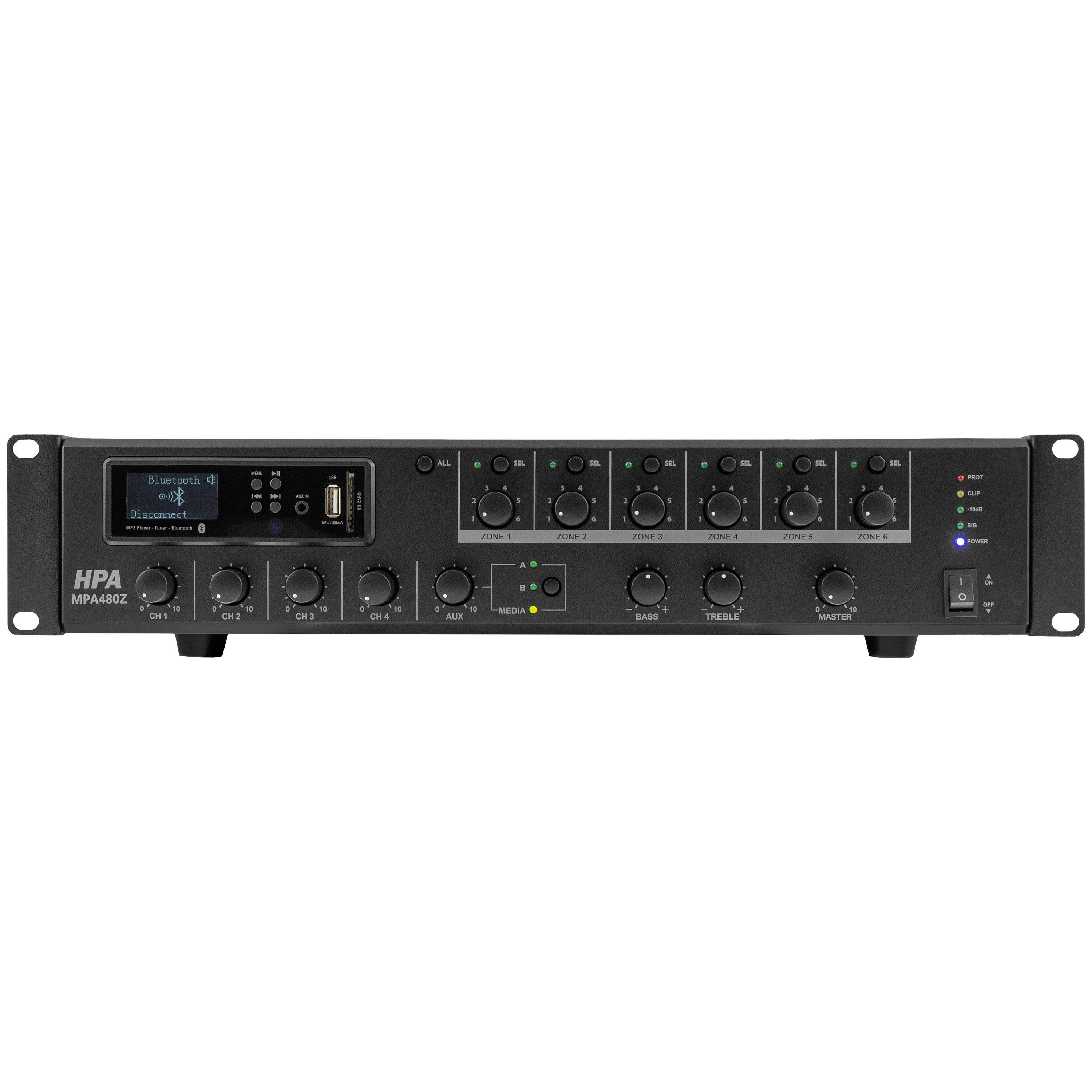 HPA MPA480Z - Ampli-préampli 100 V public adress SonoVente.com