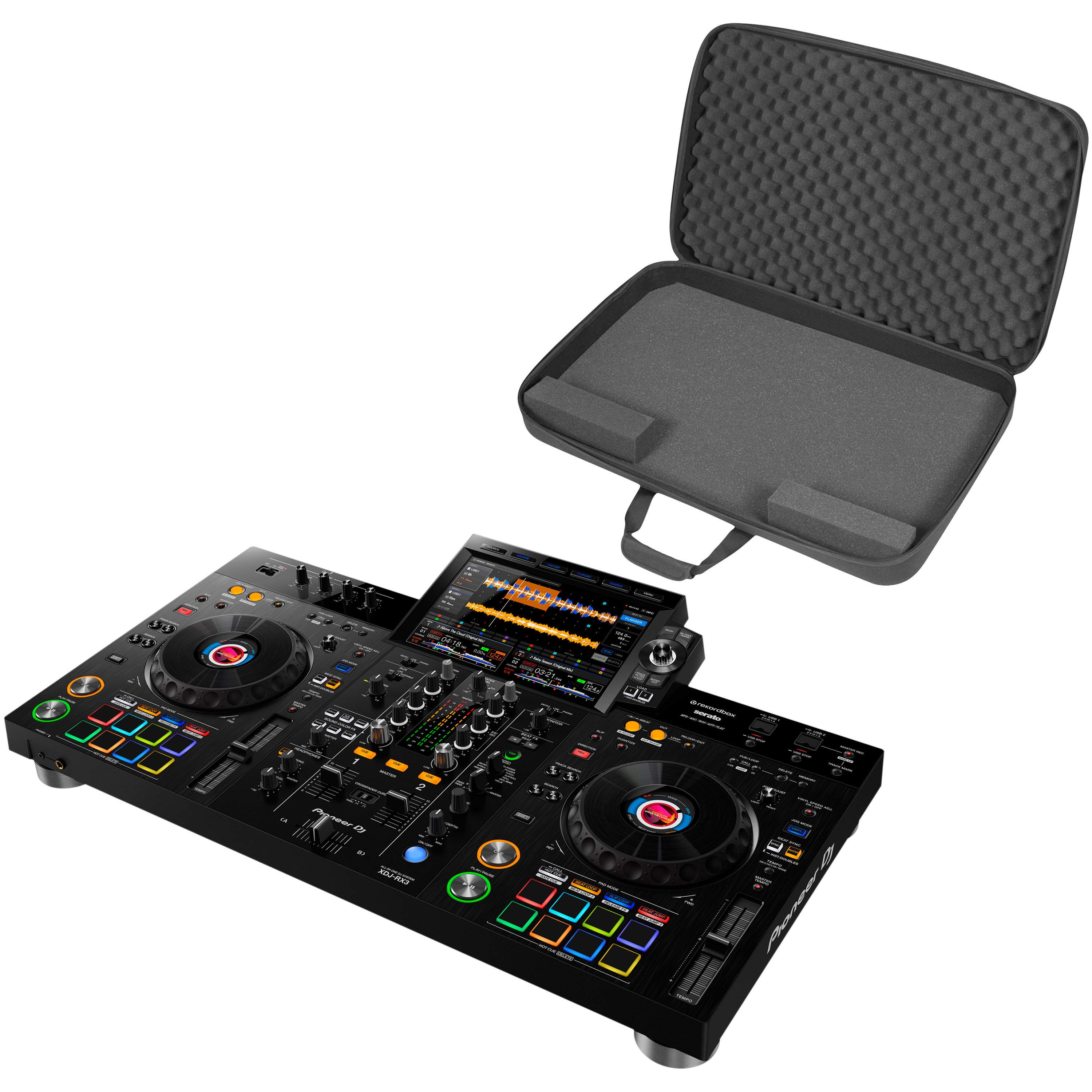 Valise Rigide EVA Pour Pioneer XDJ-RX3 - Étui De Transport Résistant Aux Chocs - Nylon Imperméable - Format Sac à Dos & Bandoulière