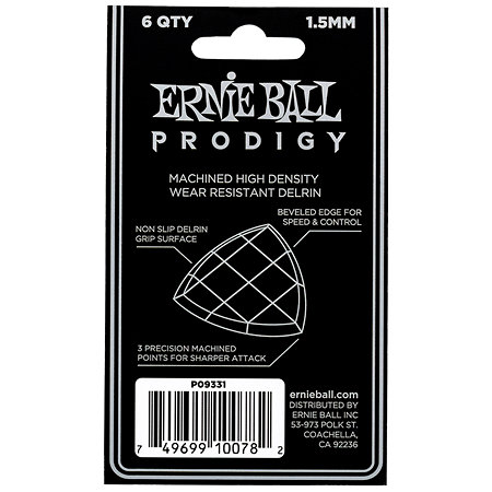 9331 Prodigy Bouclier 1,5 mm Sachet de 6 Ernie Ball