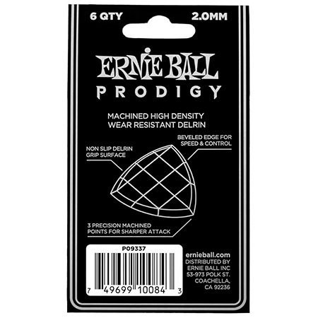 9337 Prodigy Bouclier 2 mm Sachet de 6 Ernie Ball