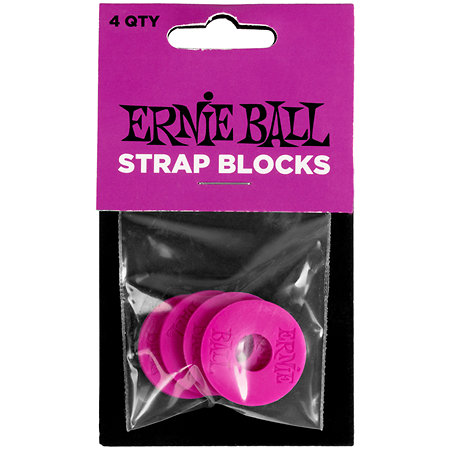 Ernie Ball 5618 Pack de 4 Straps Blocks Violet