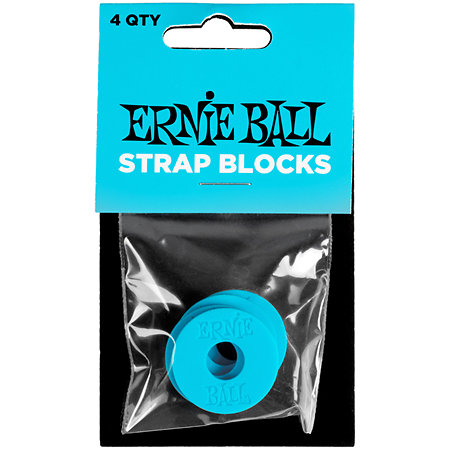 Ernie Ball 5619 Pack de 4 Straps Blocks Bleu
