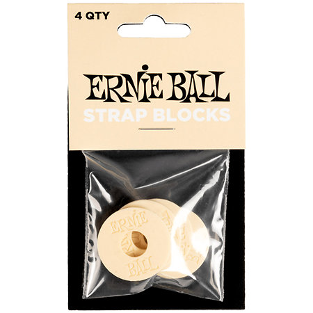 Ernie Ball 5624 Pack de 4 Straps Blocks Crème